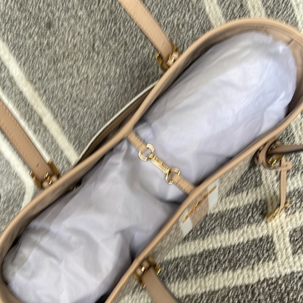 Michael Kors Jet Set Travel Medium Carryall Tote Buff Multi - Picture 7 of 16